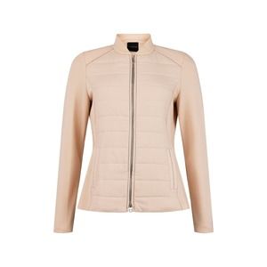 Women's Athleisure Jacket Size 10 I'CONA Zipper Cream Quilted European NWT